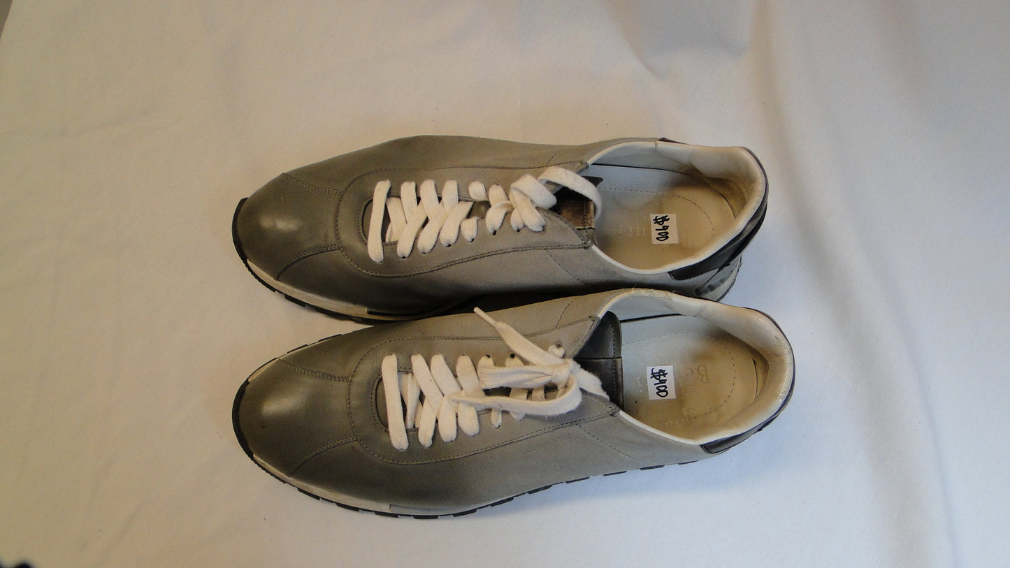Berluti low-top leather shoes, Gray colour