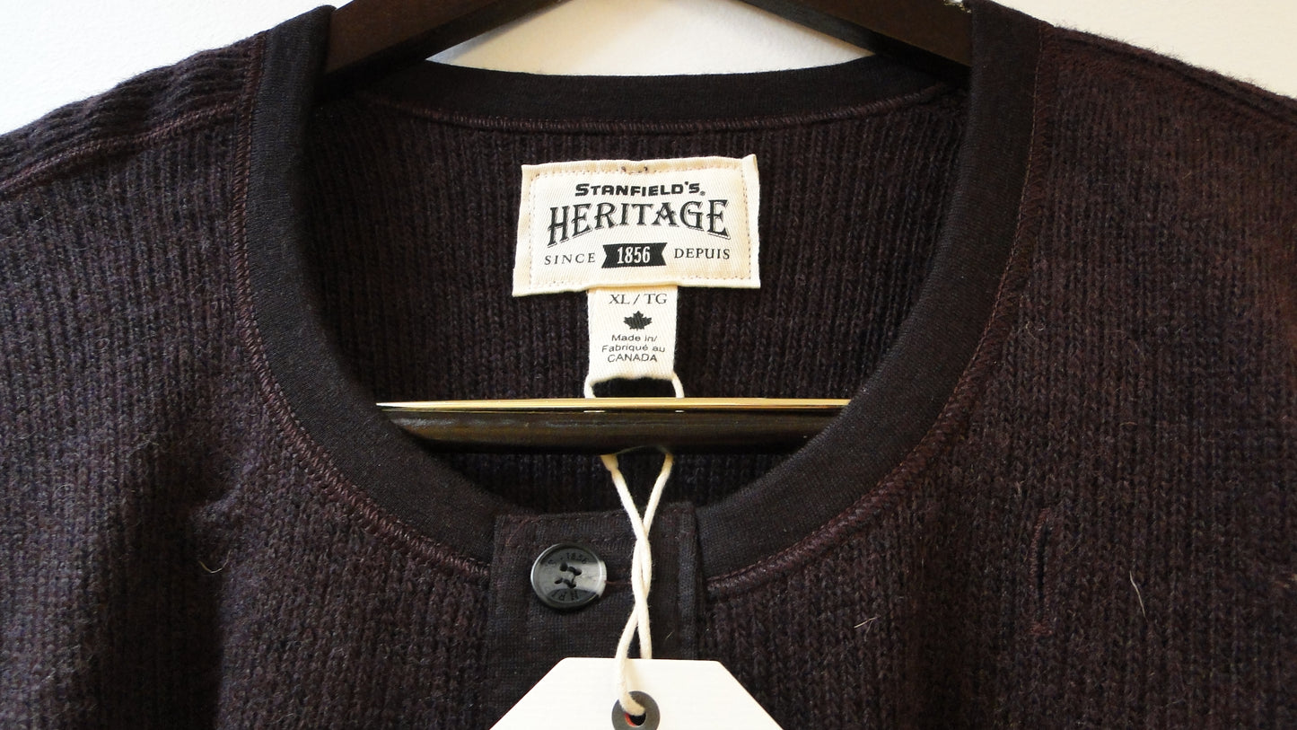 Stanfield's Heritage heavy weight wool seater, burgundy colour