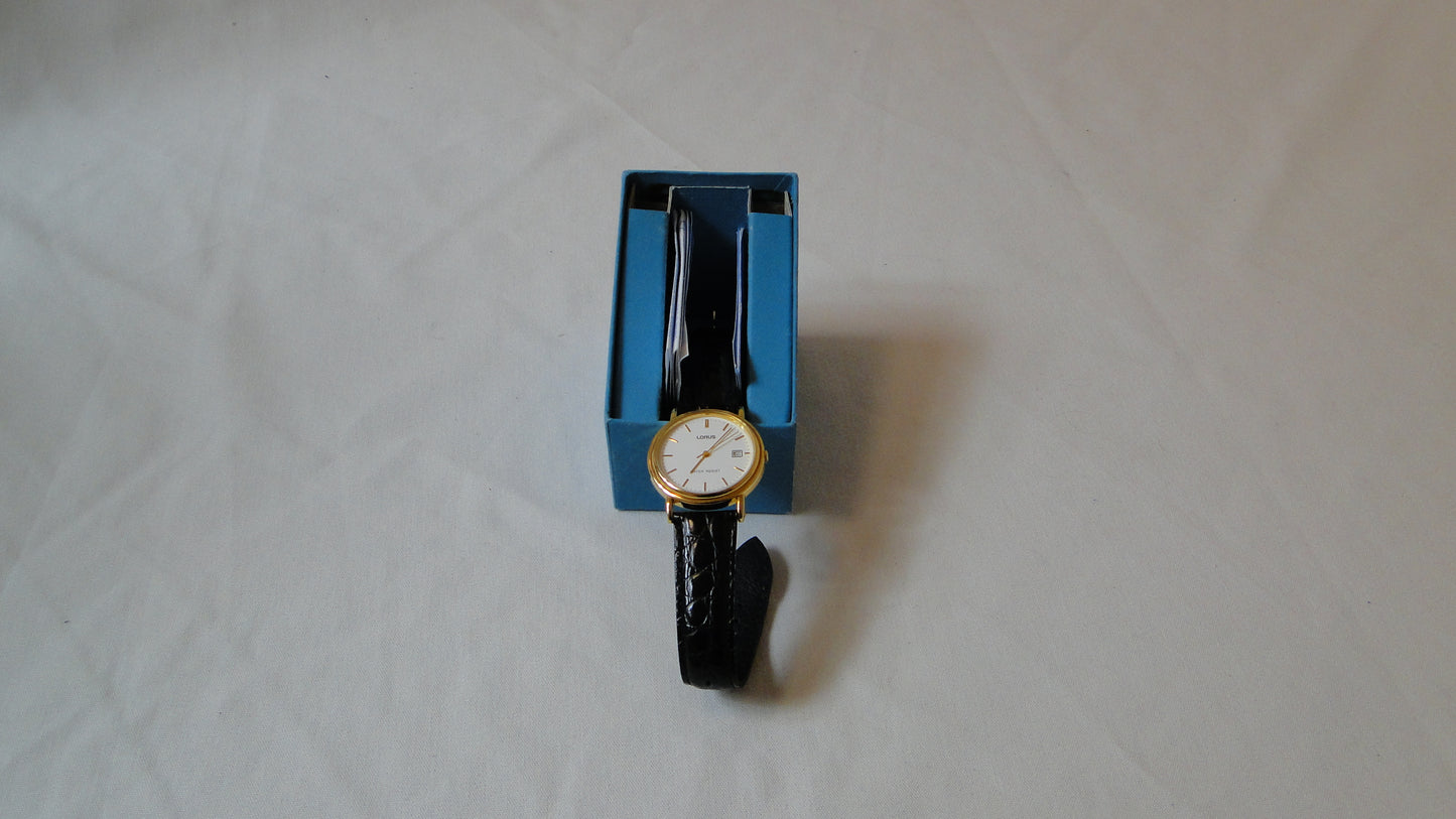 Lorus Water Resistant watch with a leather strap