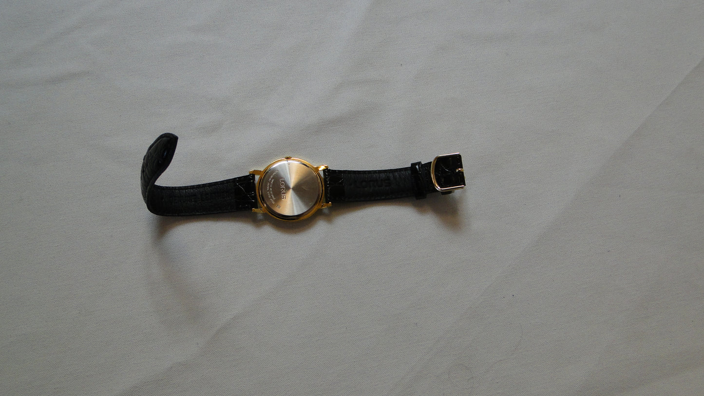 Lorus Water Resistant watch with a leather strap