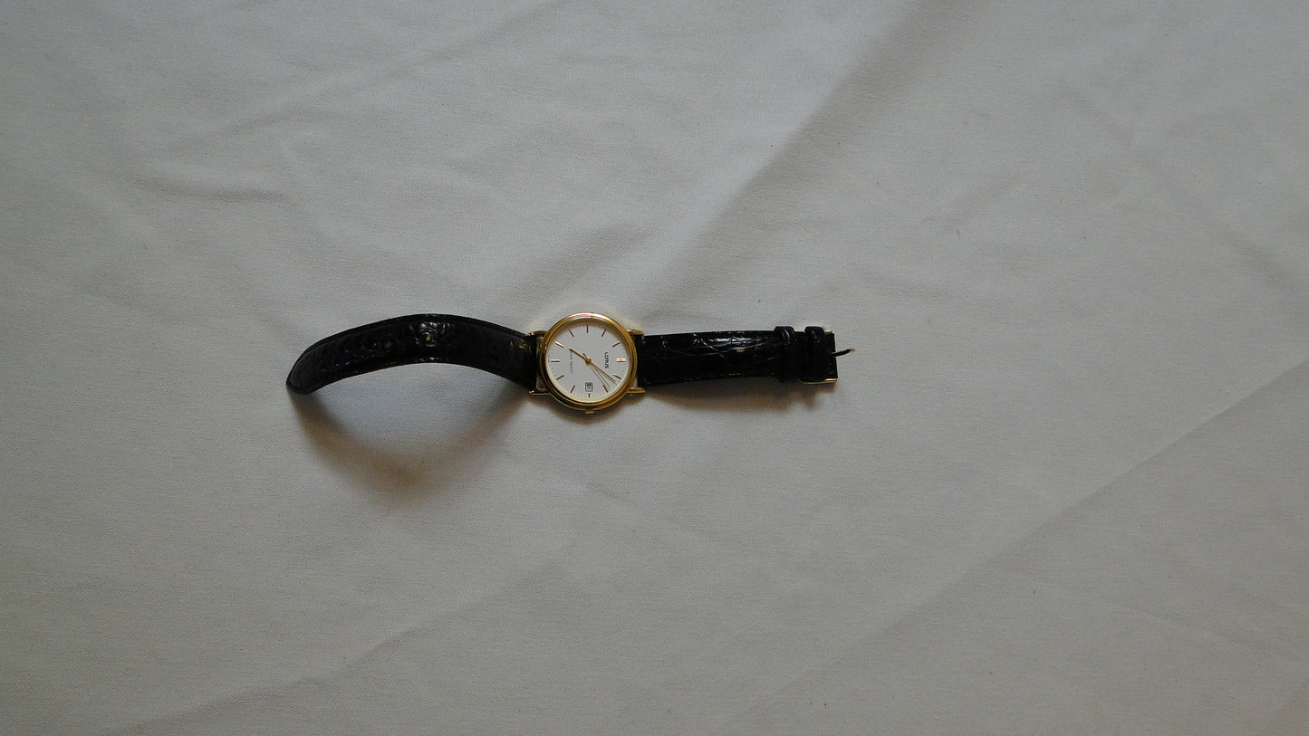 Lorus Water Resistant watch with a leather strap