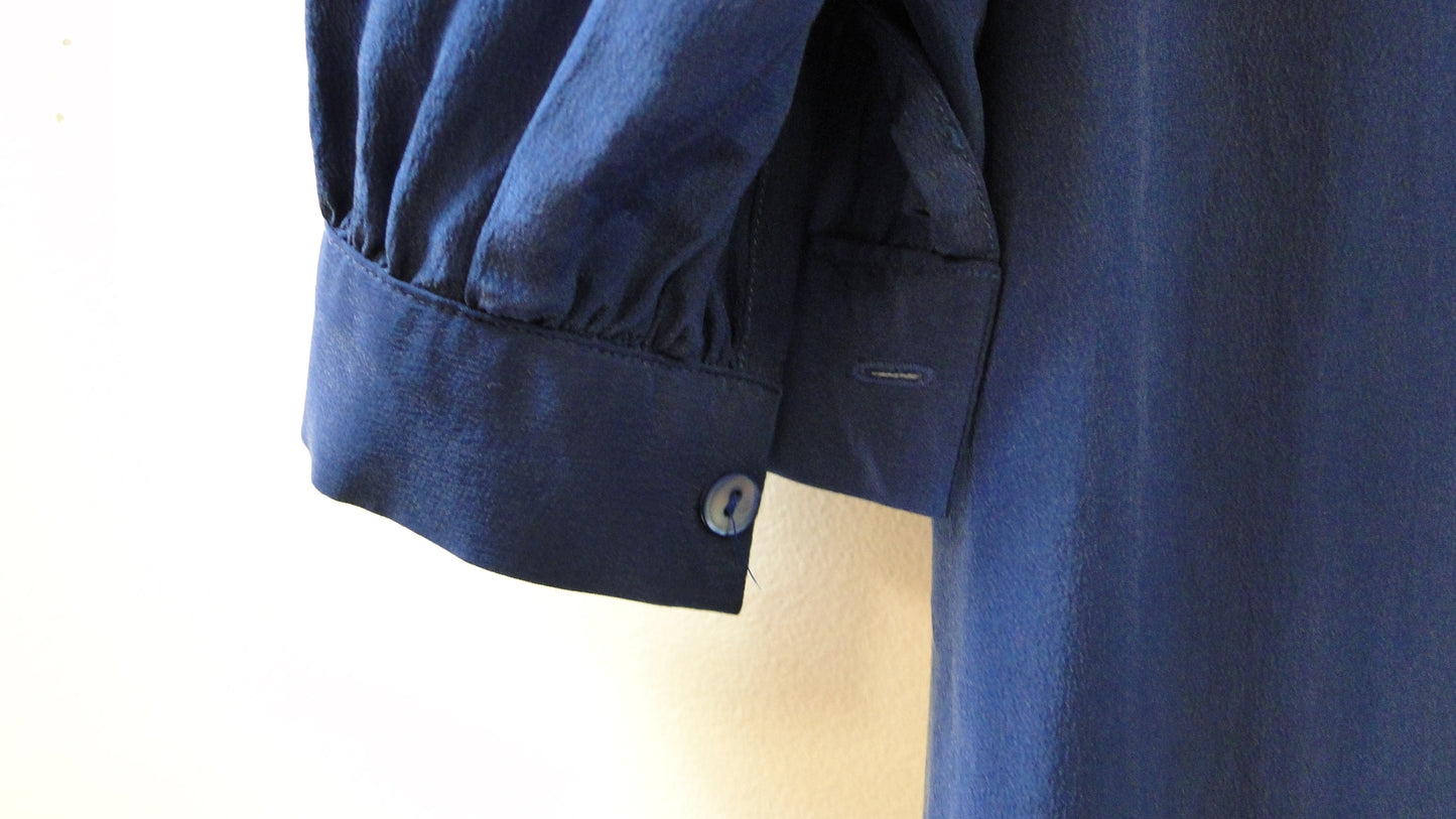 Rino Rossi deep blue silk dress