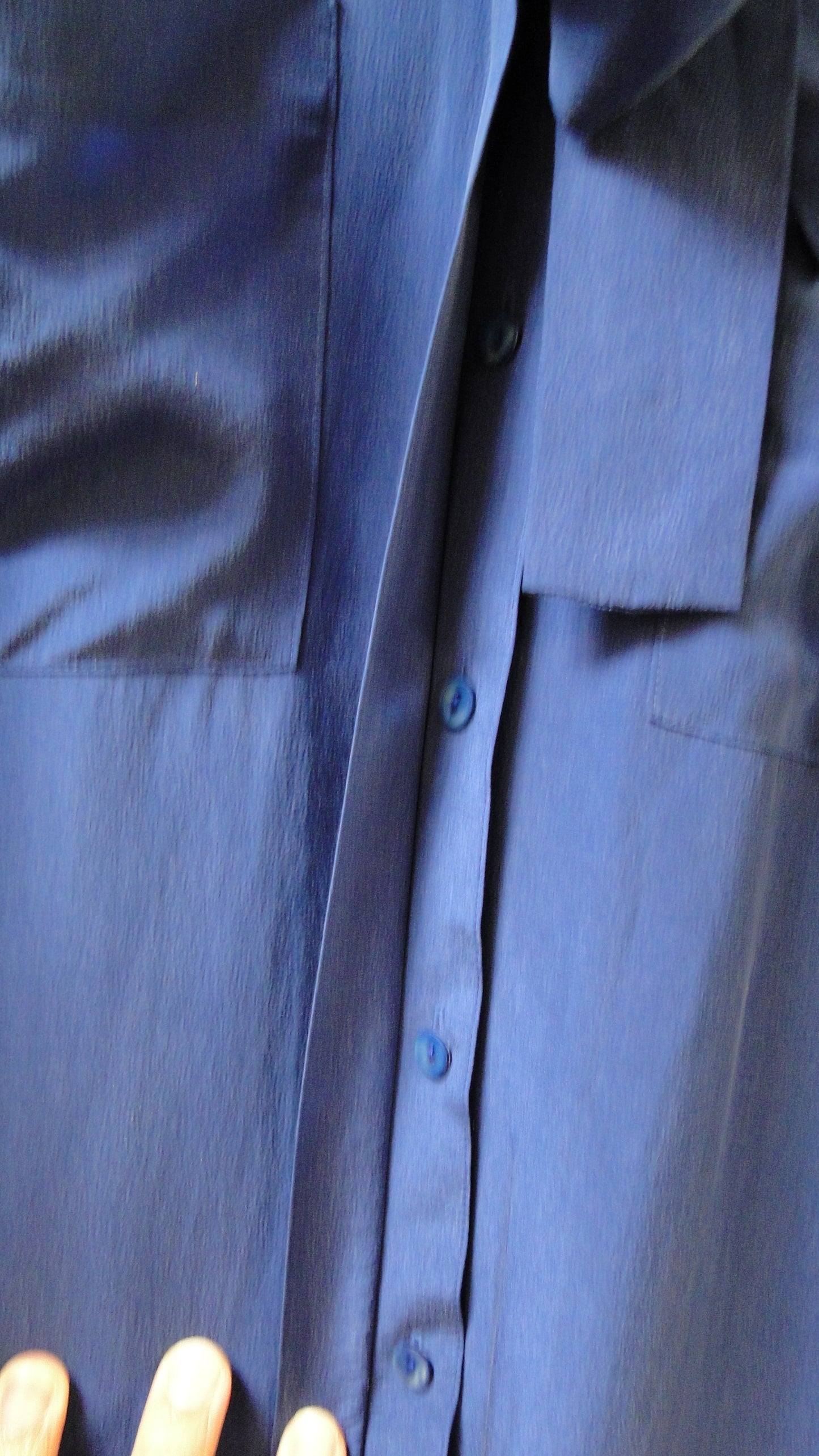 Rino Rossi deep blue silk dress