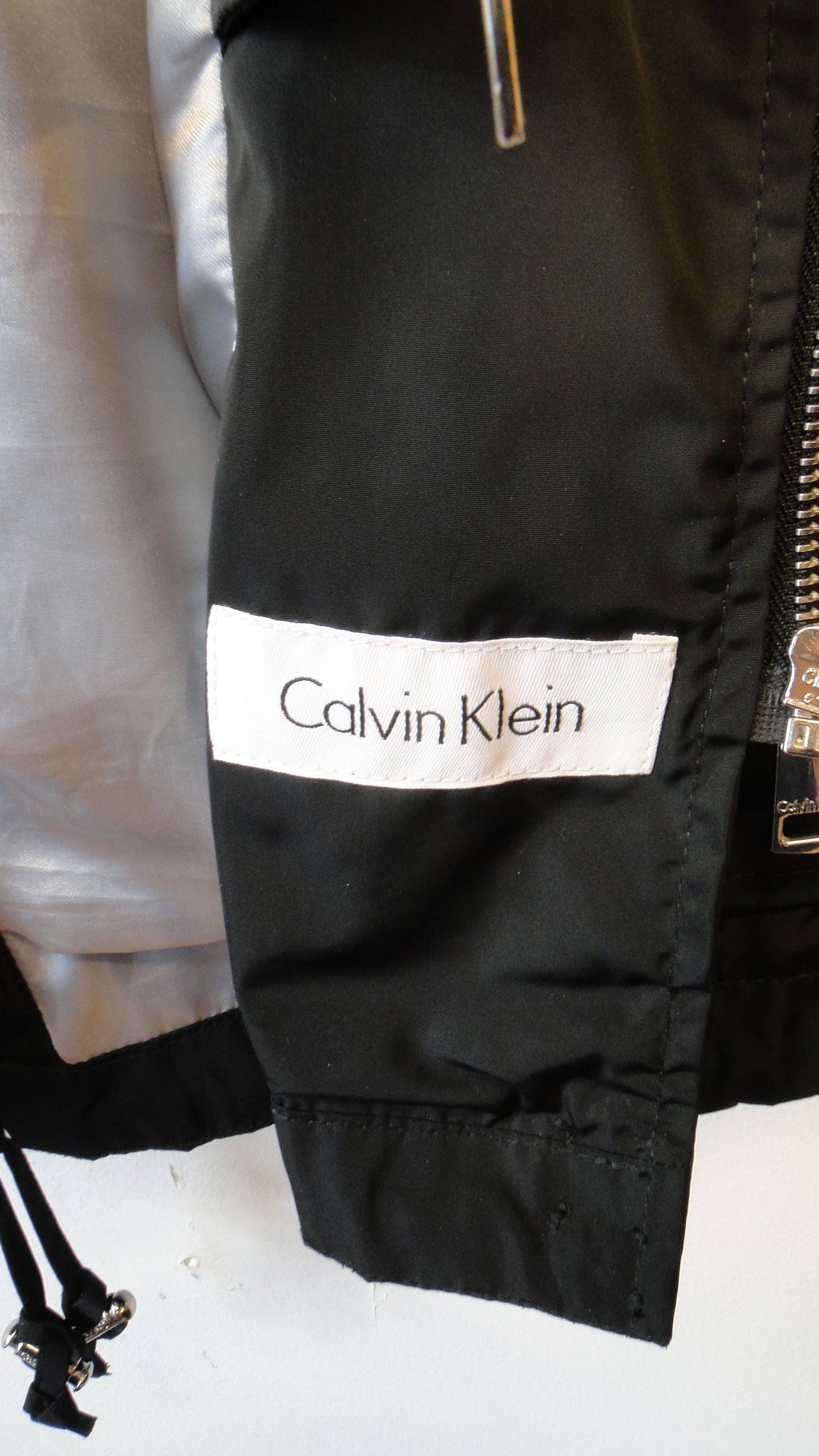 Calvin Klein Black Raincoat Anorak