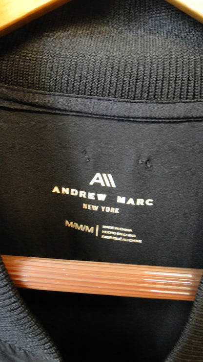 Andrew Marc black bomber jacket
