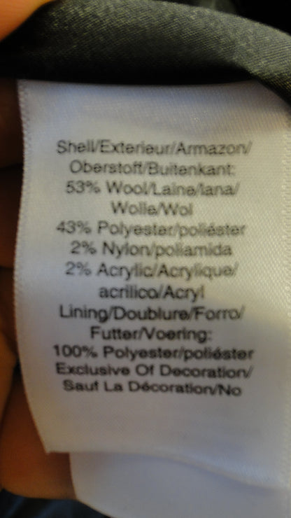 DKNY Black Wool Overcoat