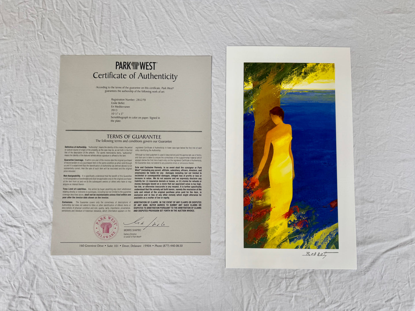 Emile Bellet "En Mediterranee" 2013 10 1/4"x5" Art Prints