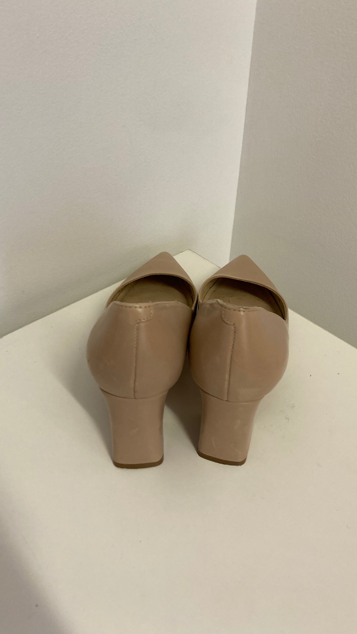 Nude Block Heels