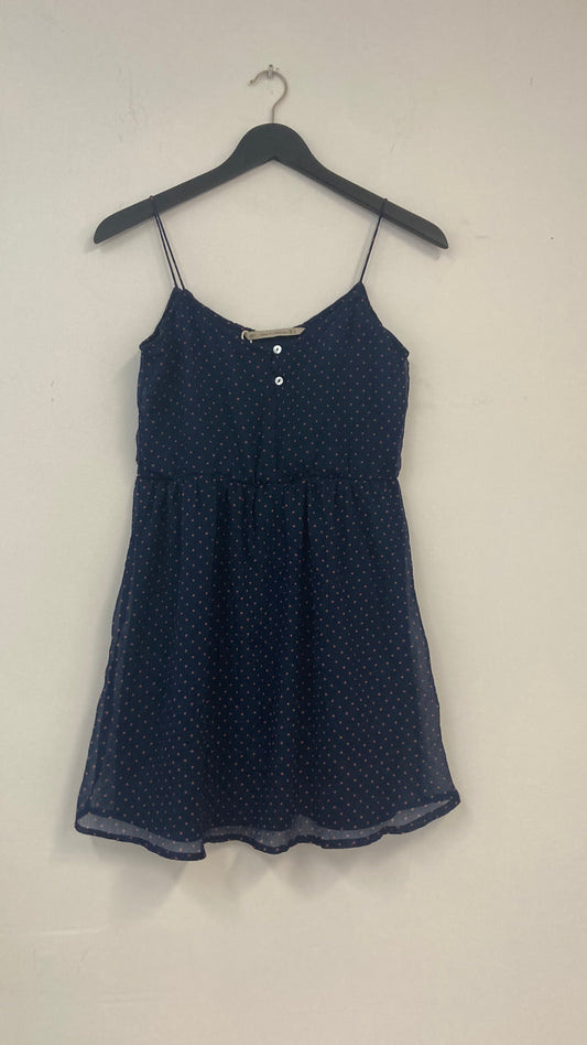 Blue and Pink Polka Dot Mini Dress