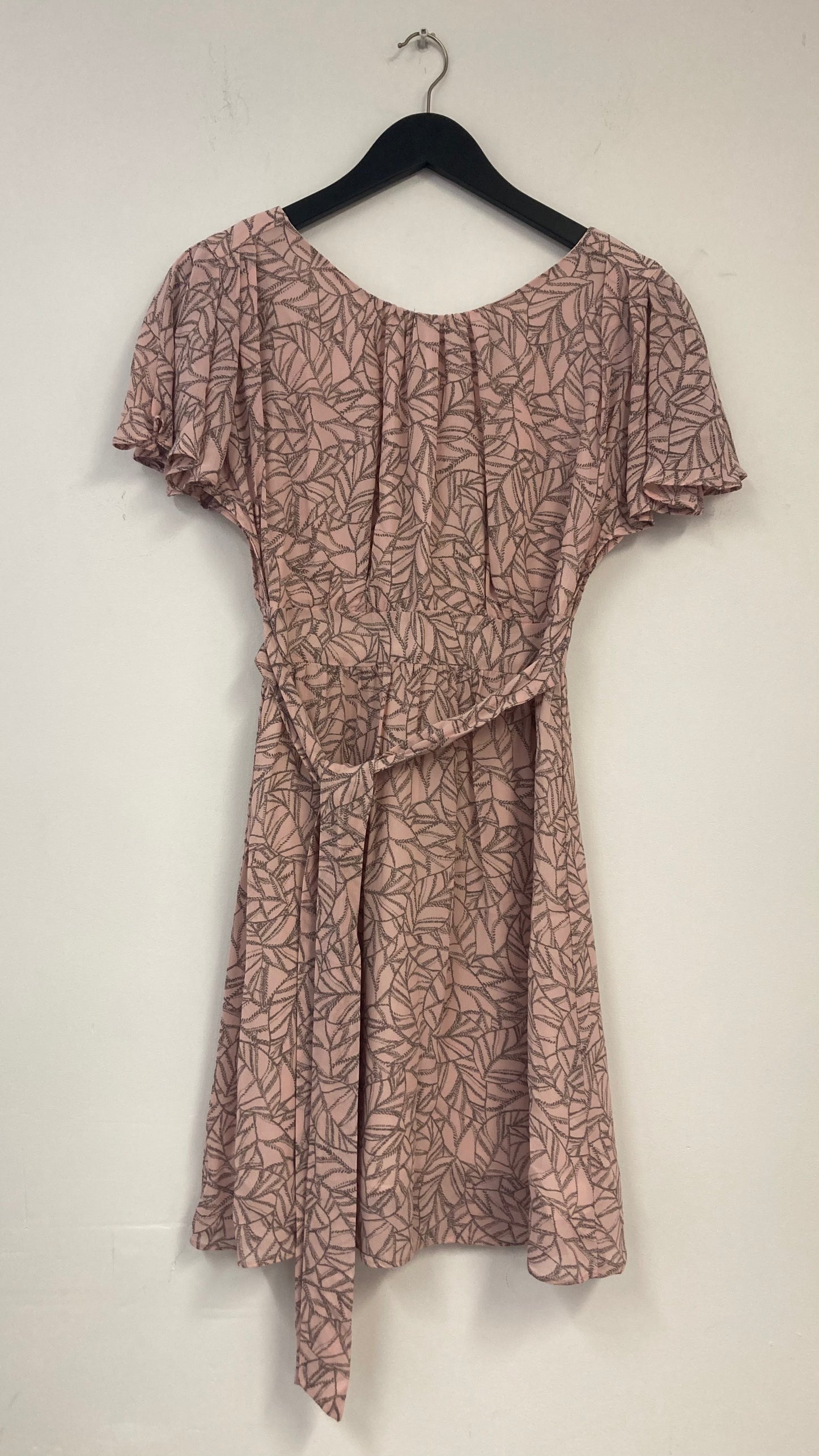 Light Pink and Grey Floral Print Dress