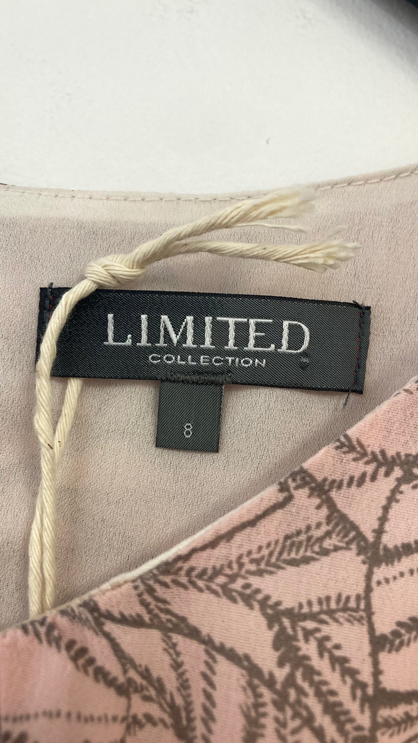 Light Pink and Grey Floral Print Dress