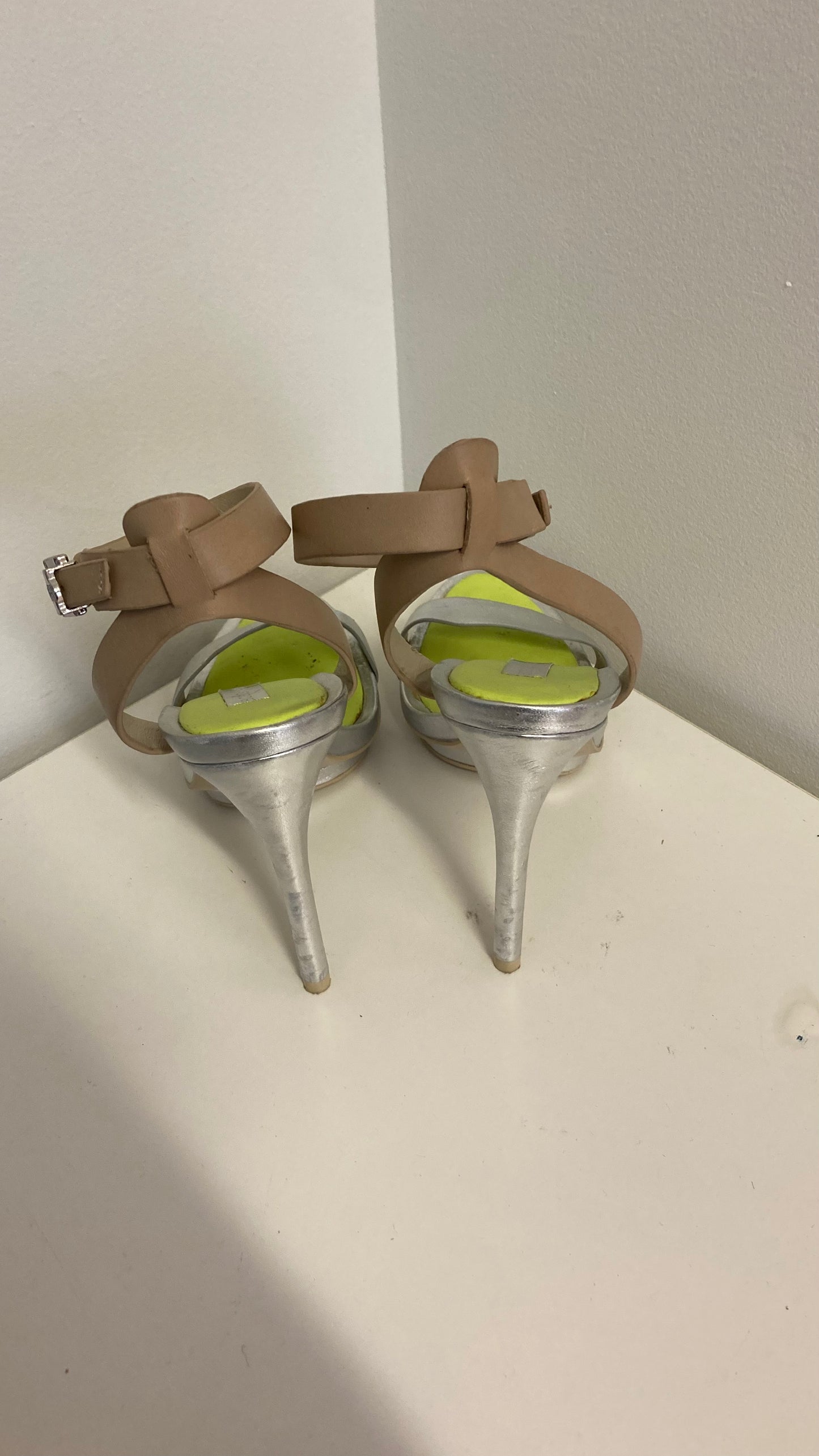 Strappy Silver Heels