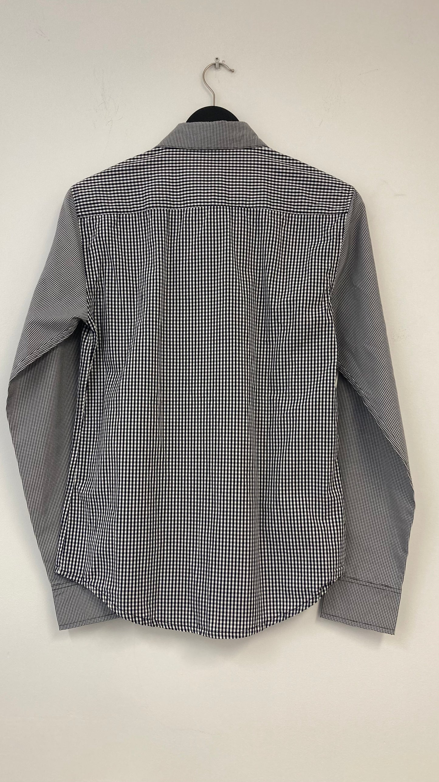 Black and White Checkered Button Up Long Sleeve