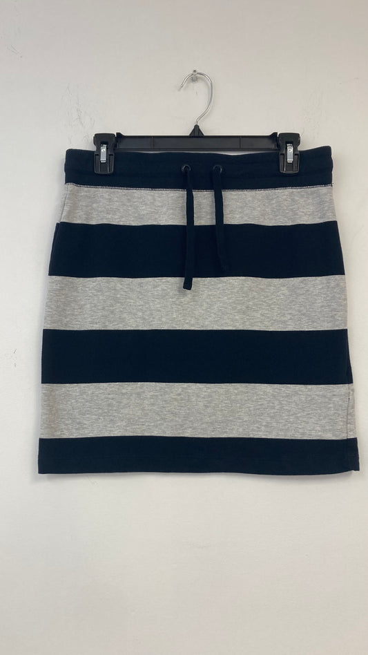 Blue and Grey Striped Tube Skirt