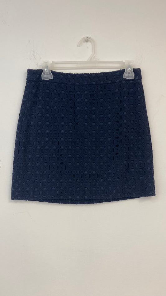 Blue Lace Mini Skirt
