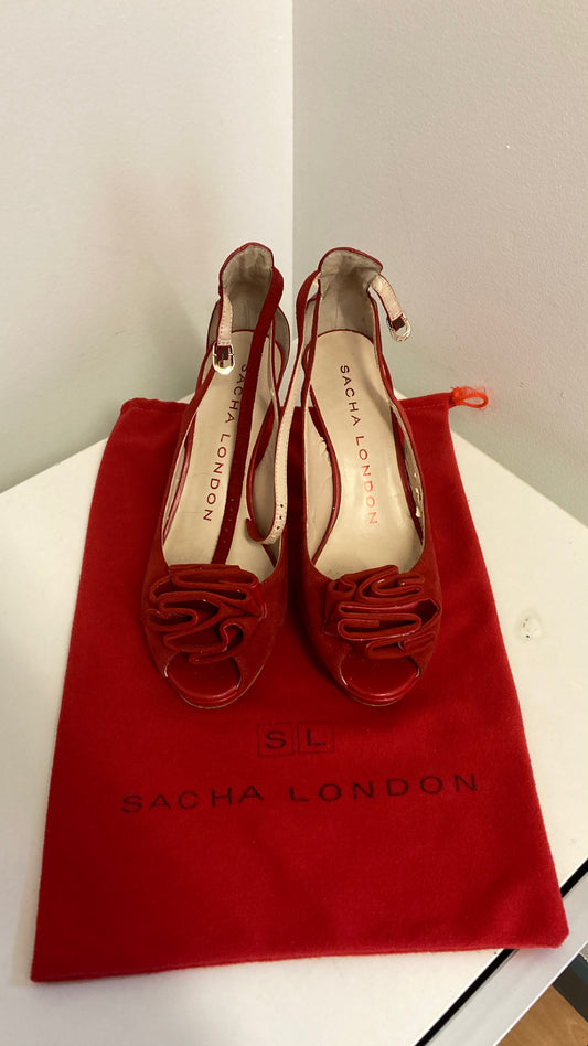 Red Heels With Flower Decoration
