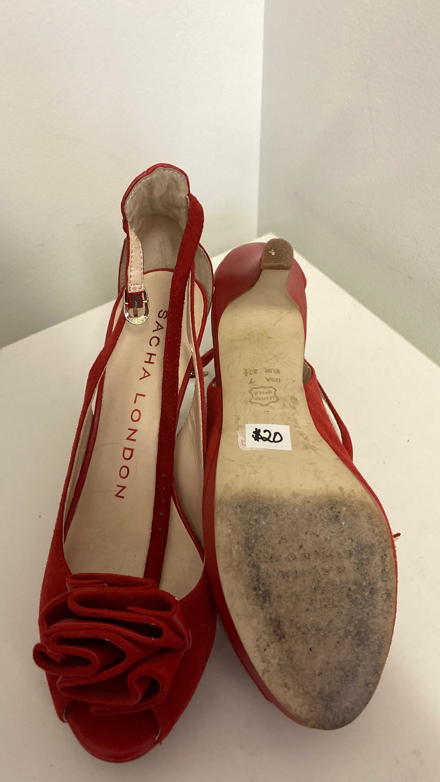 Red Heels With Flower Decoration