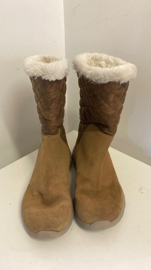 Tan Suede Winter Boots