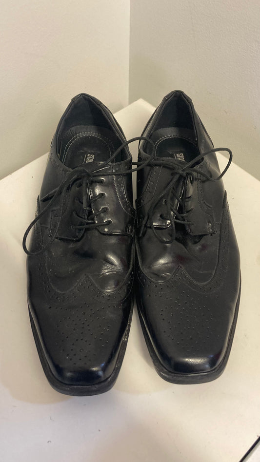 Black Patent Leather Wingtip Dress Shoes