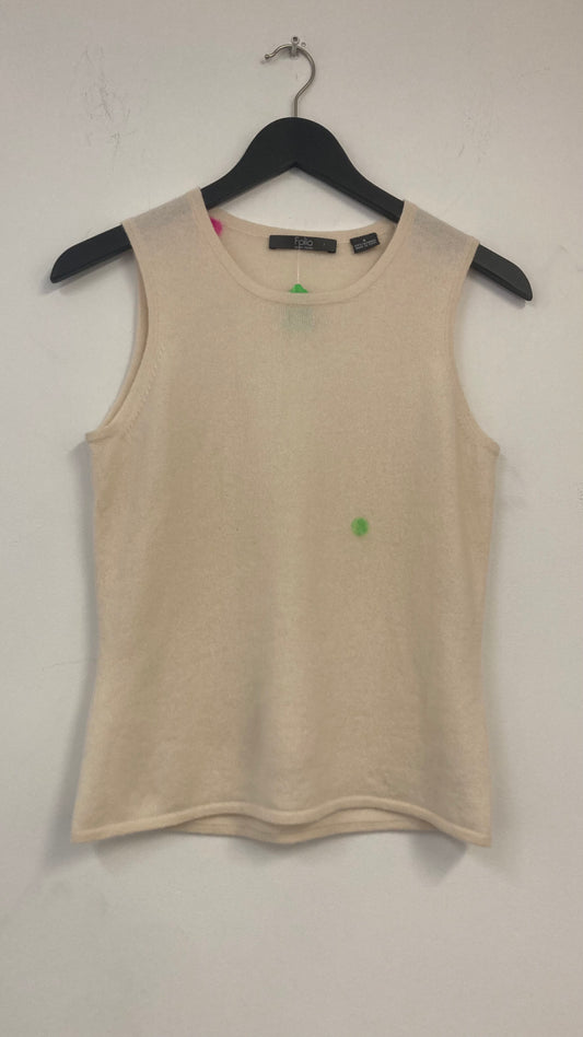 Off White Cashmere Sleeveless Top