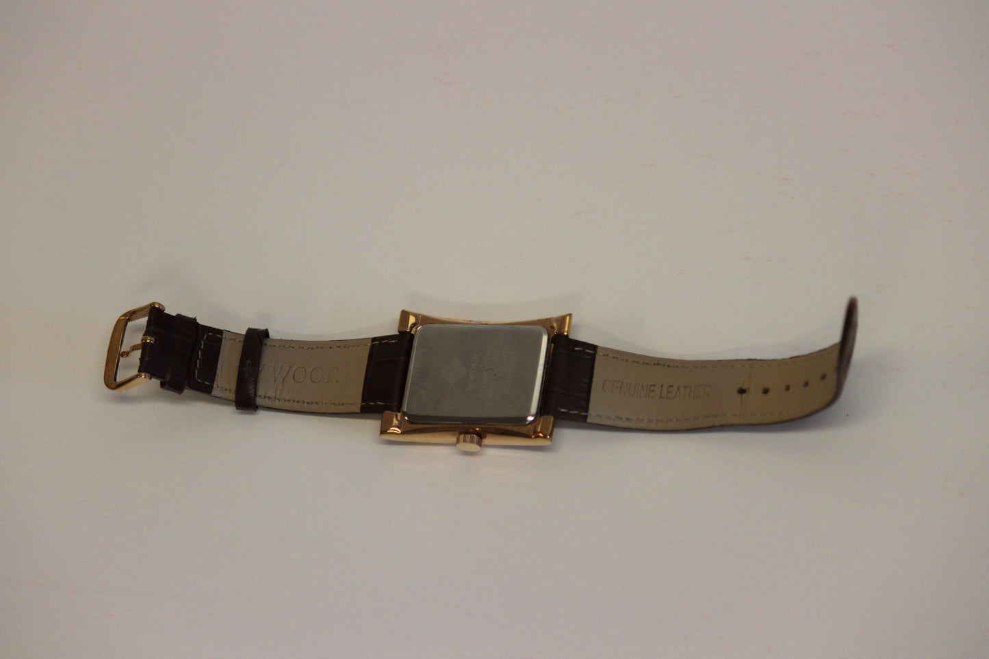 Brown Belt, Square Dial, Waterproof Watch