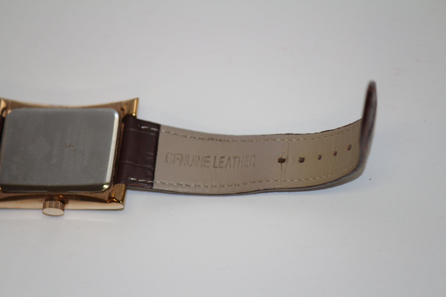 Brown Belt, Square Dial, Waterproof Watch