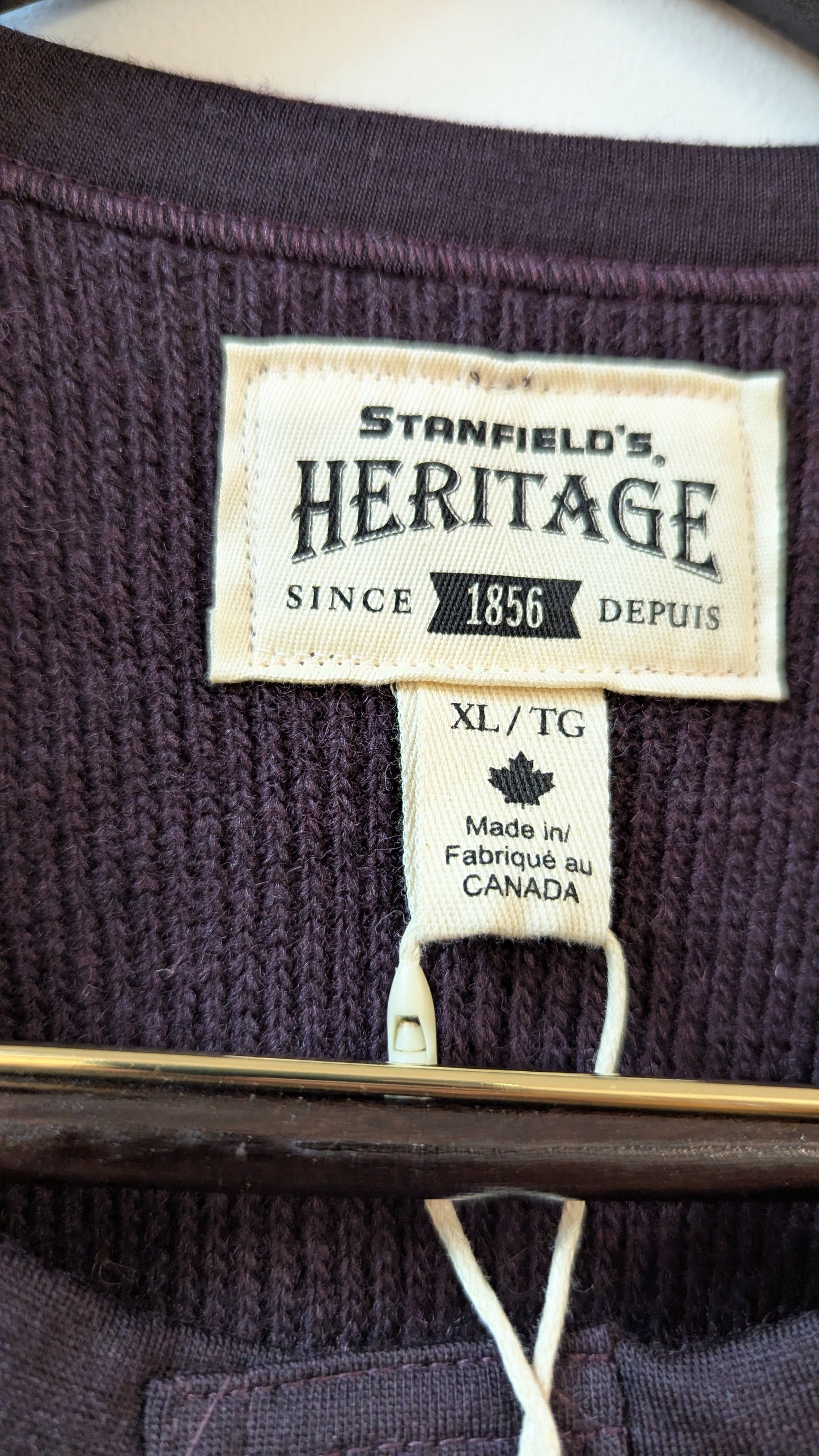 Stanfield's Heritage heavy weight wool seater, burgundy colour