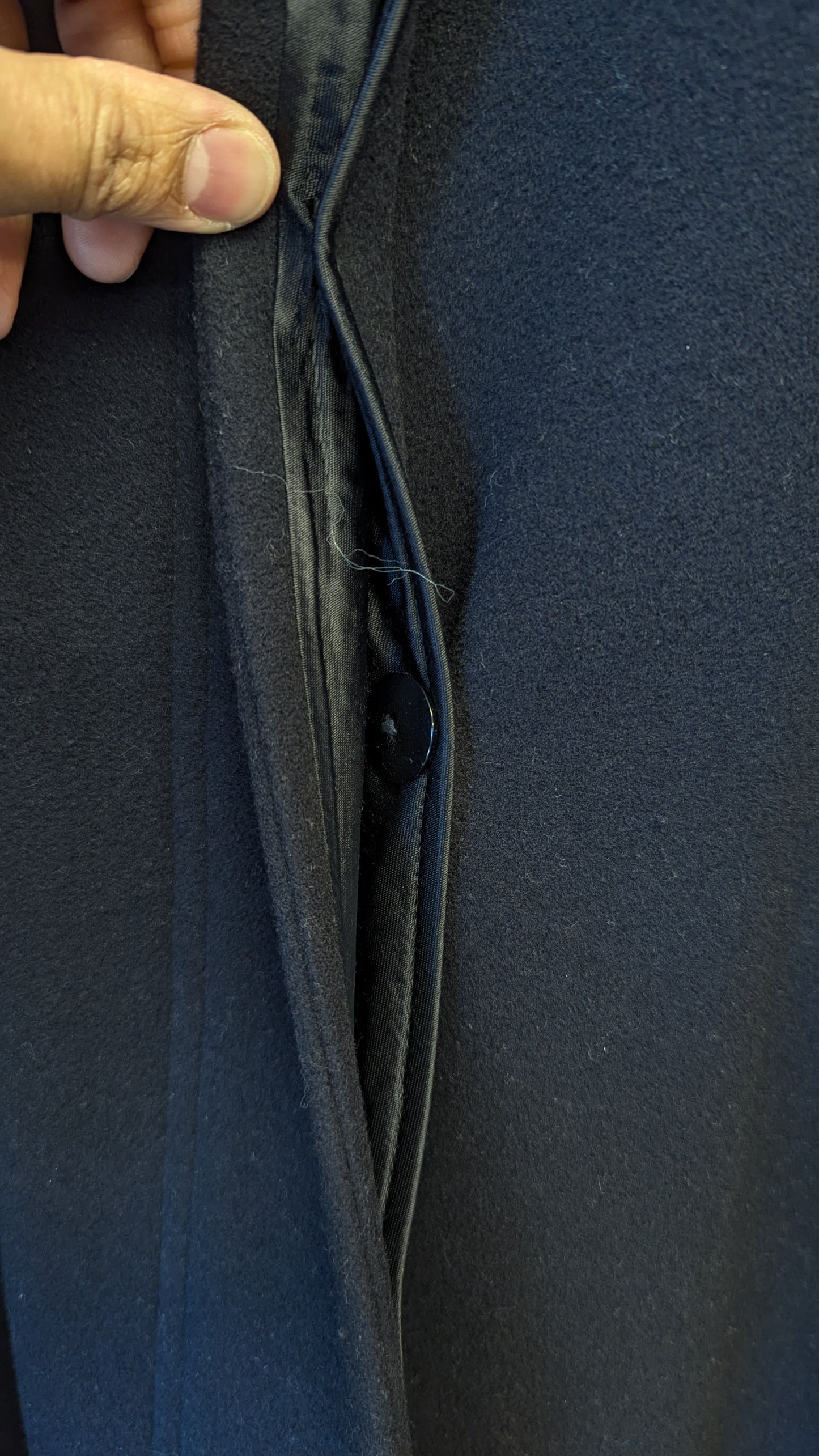 Delmod International Black Wool Cashmere Blend Coat USA 18