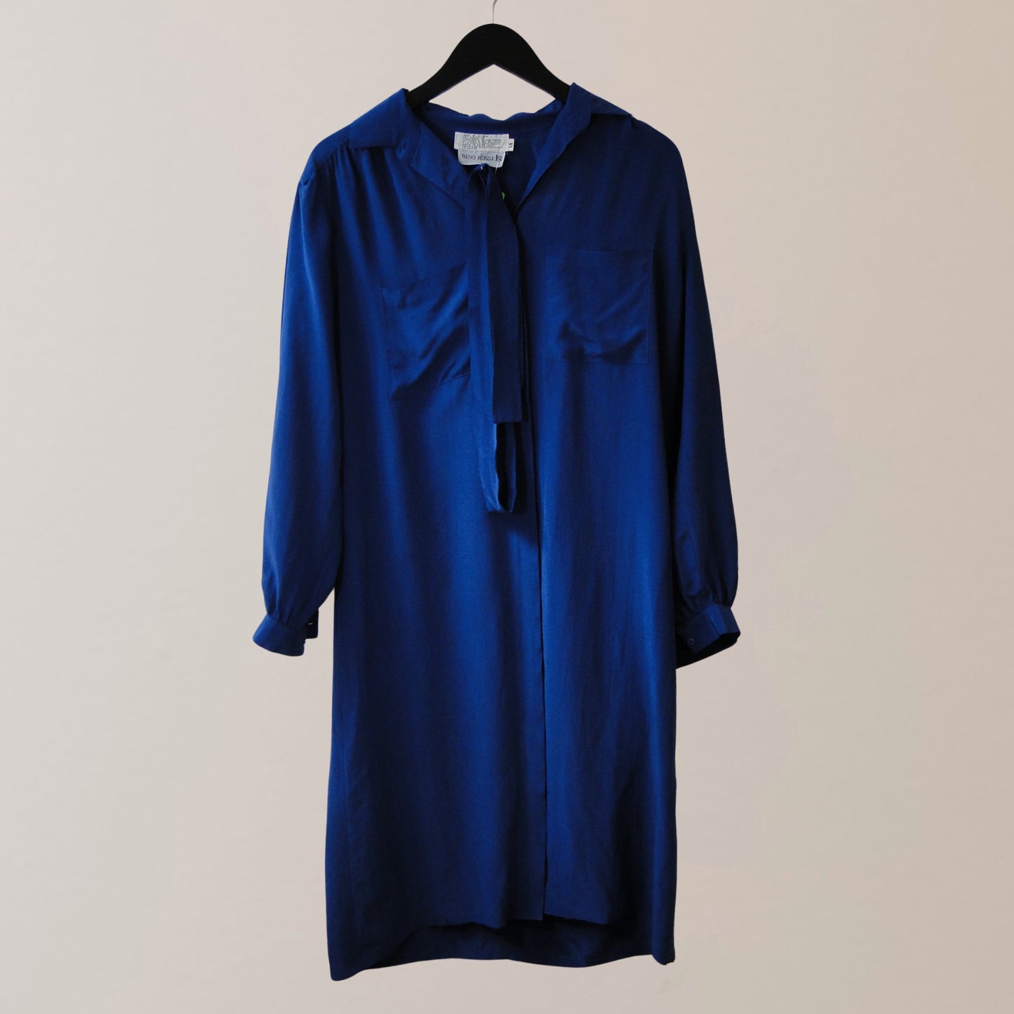 Rino Rossi deep blue silk dress