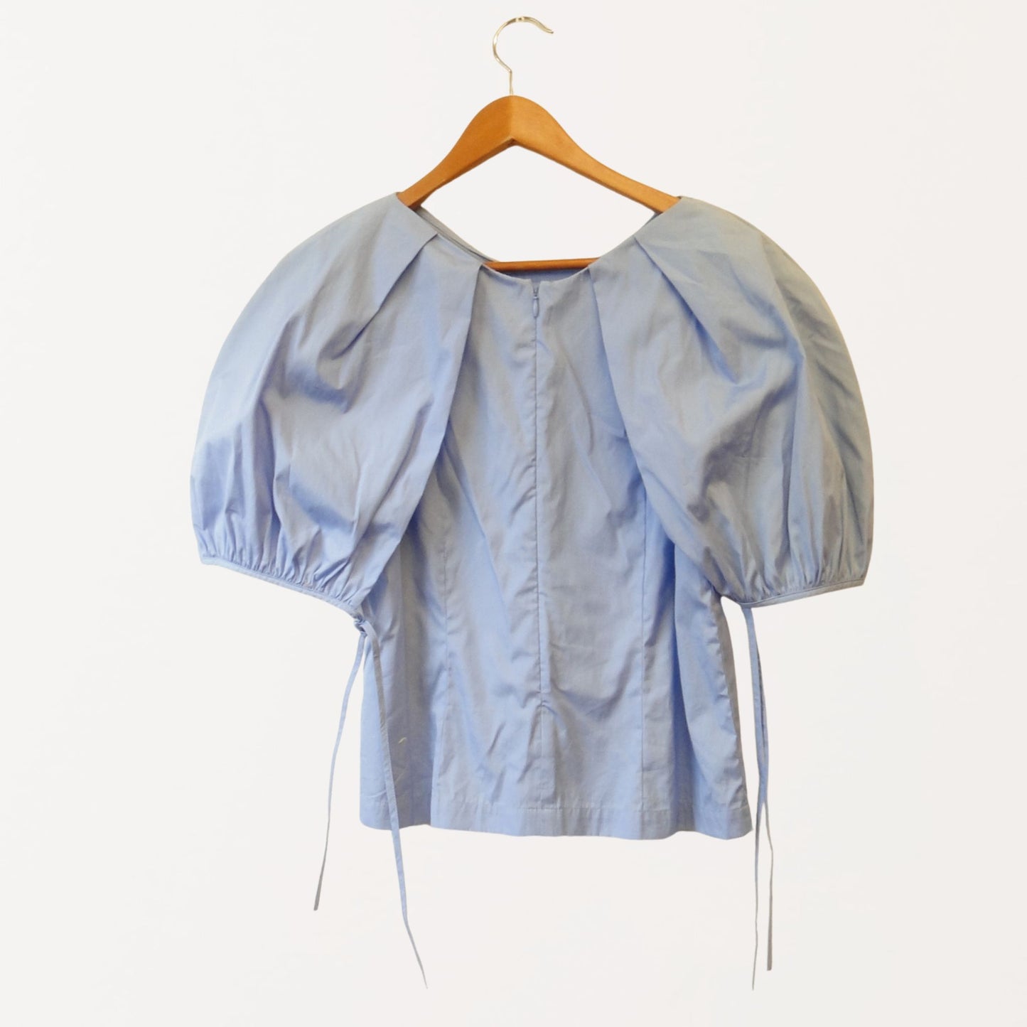 Banana Republic Haze Blue Puff Sleeve Blouse
