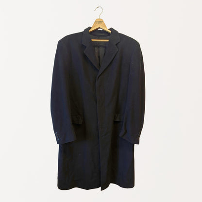 DeHavilland Black Wool Cashmere Overcoat