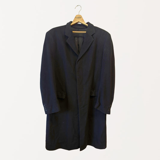 DeHavilland Black Wool Cashmere Overcoat