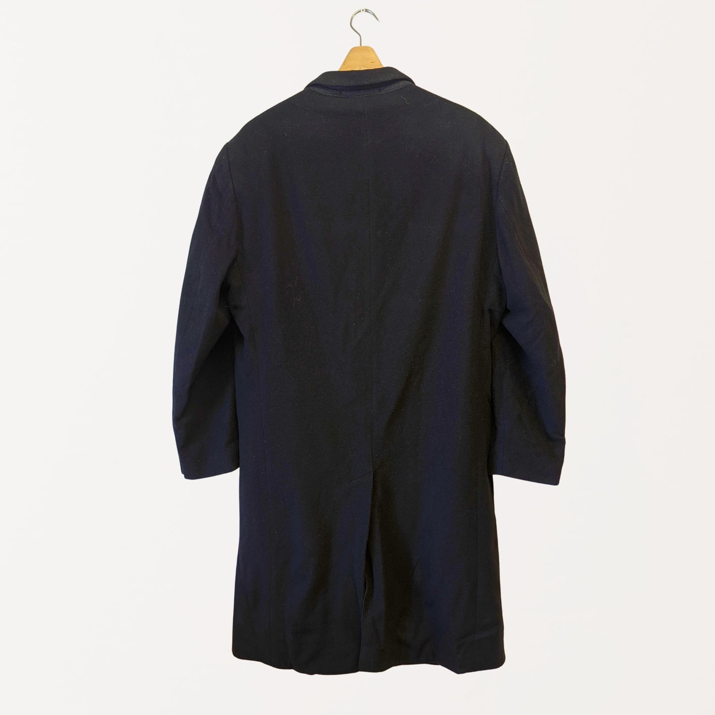 DeHavilland Black Wool Cashmere Overcoat