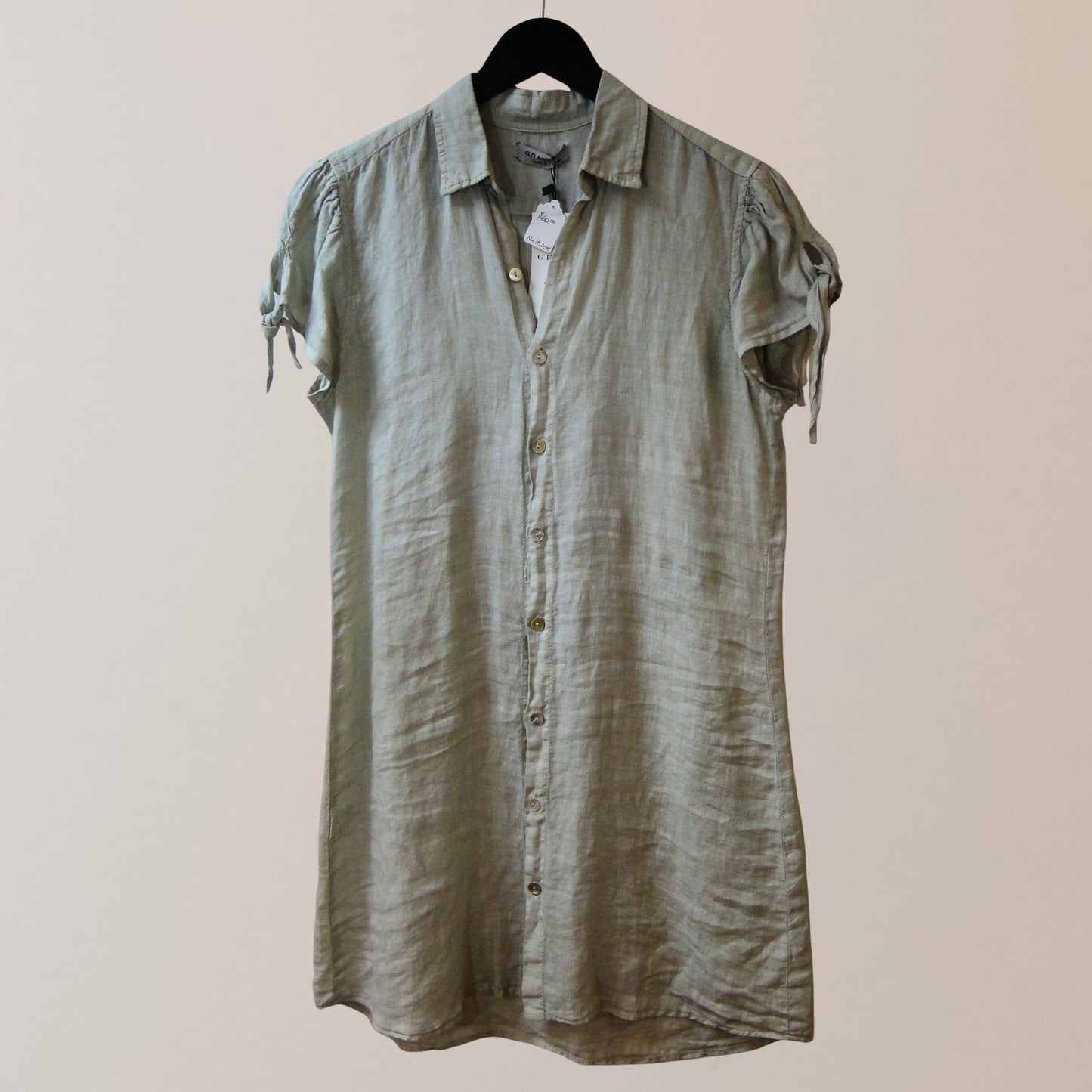 Grand Greece light green dress with tie sleeves