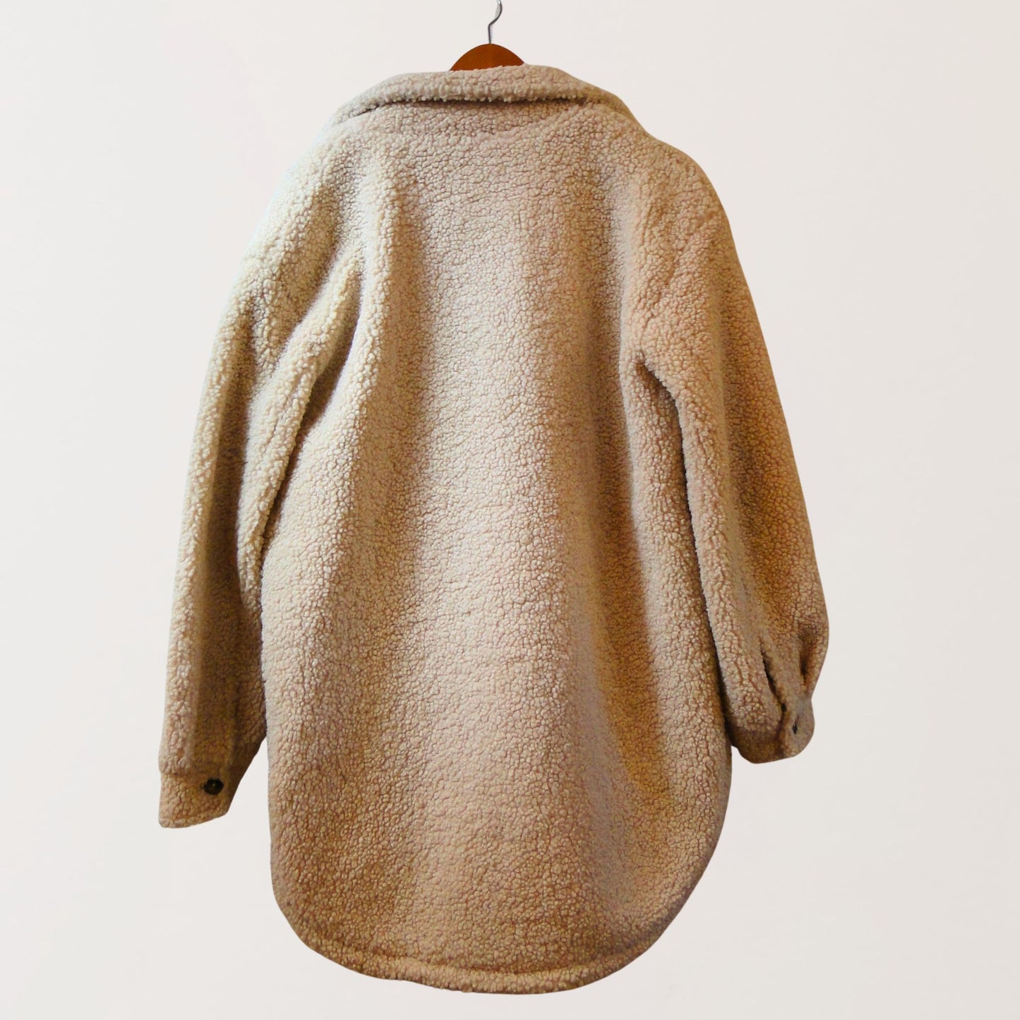 Jardines Domaine cream sherpa fleece jacket