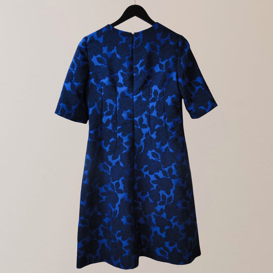 Lela Rose Navy Blue Floral Dress