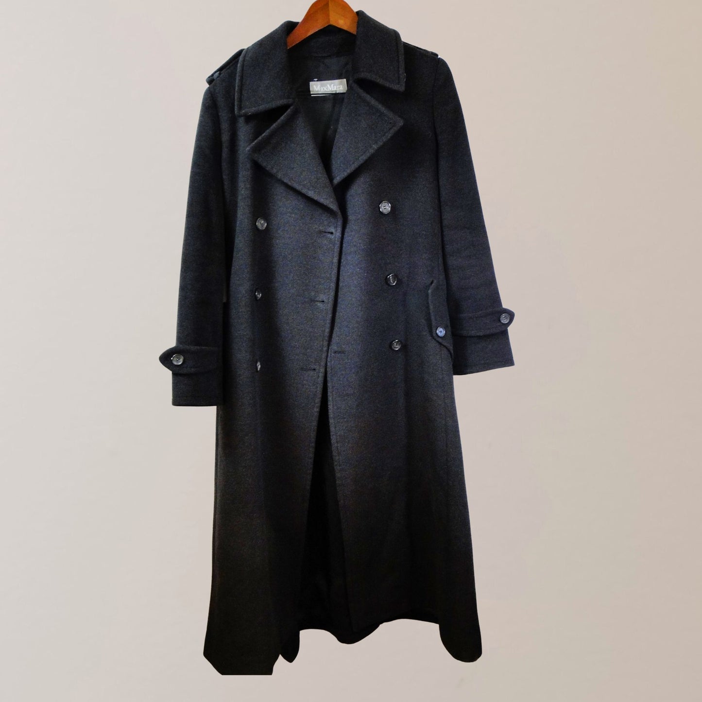 Max Mara Doube breasted black coat