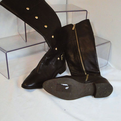 Michael Kors dark brown Carney boots