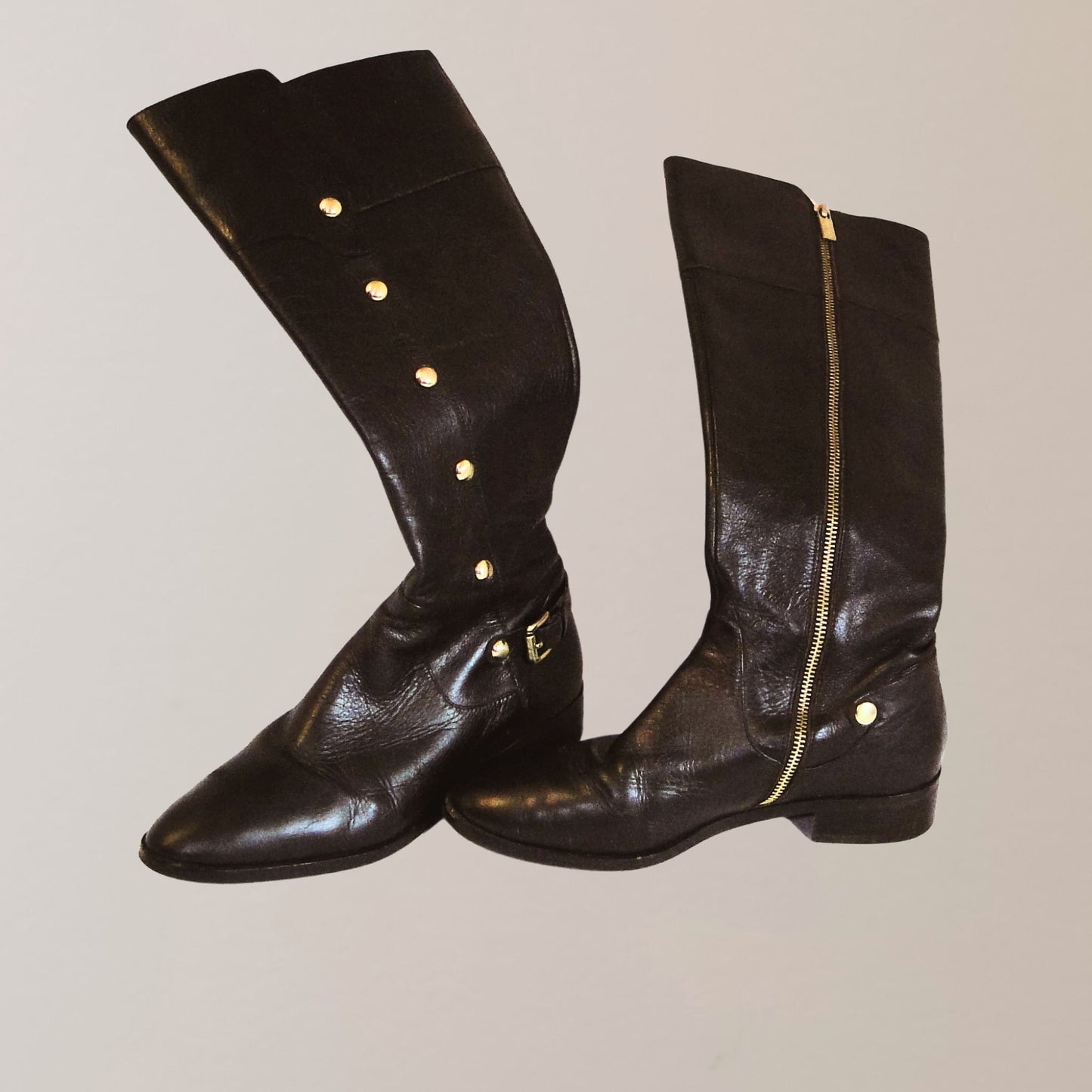 Michael Kors dark brown Carney boots