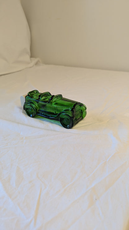 Green Glass Vintage Car after shaving from Avon