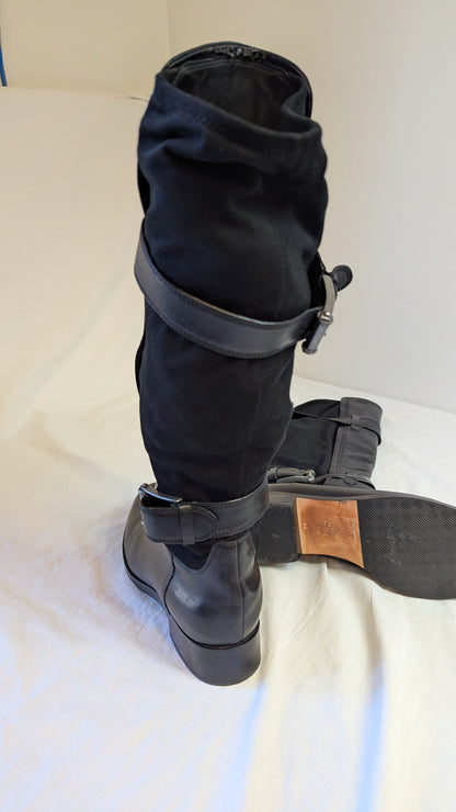 Cole Haan Nike Air Black Leather Boots Size 9B