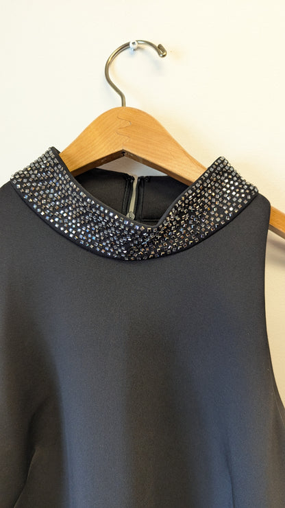 Calvin Klein Black Sleeveless Dress with Sparkly Collar