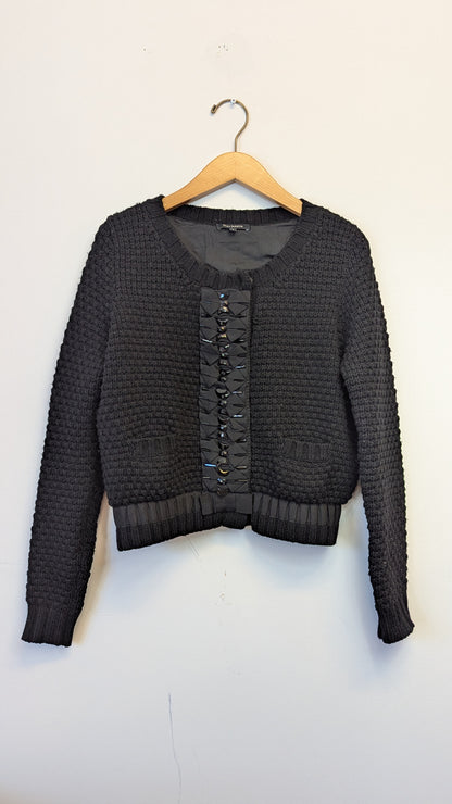 Tara Jarmon Black Embellished Cardigan