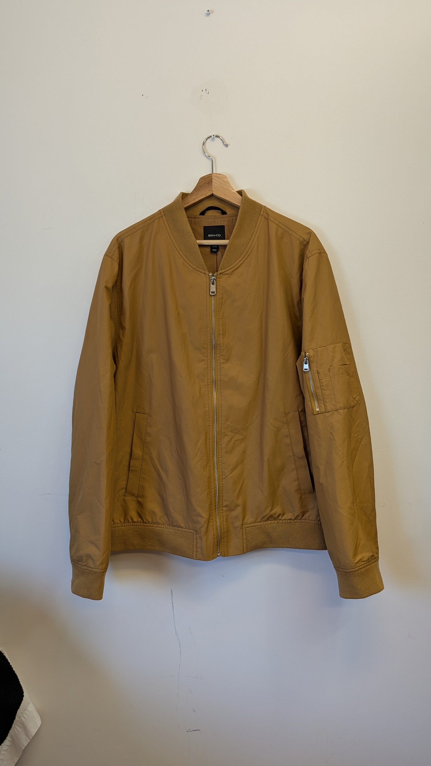 RW & CO. Tan Bomber Jacket XL