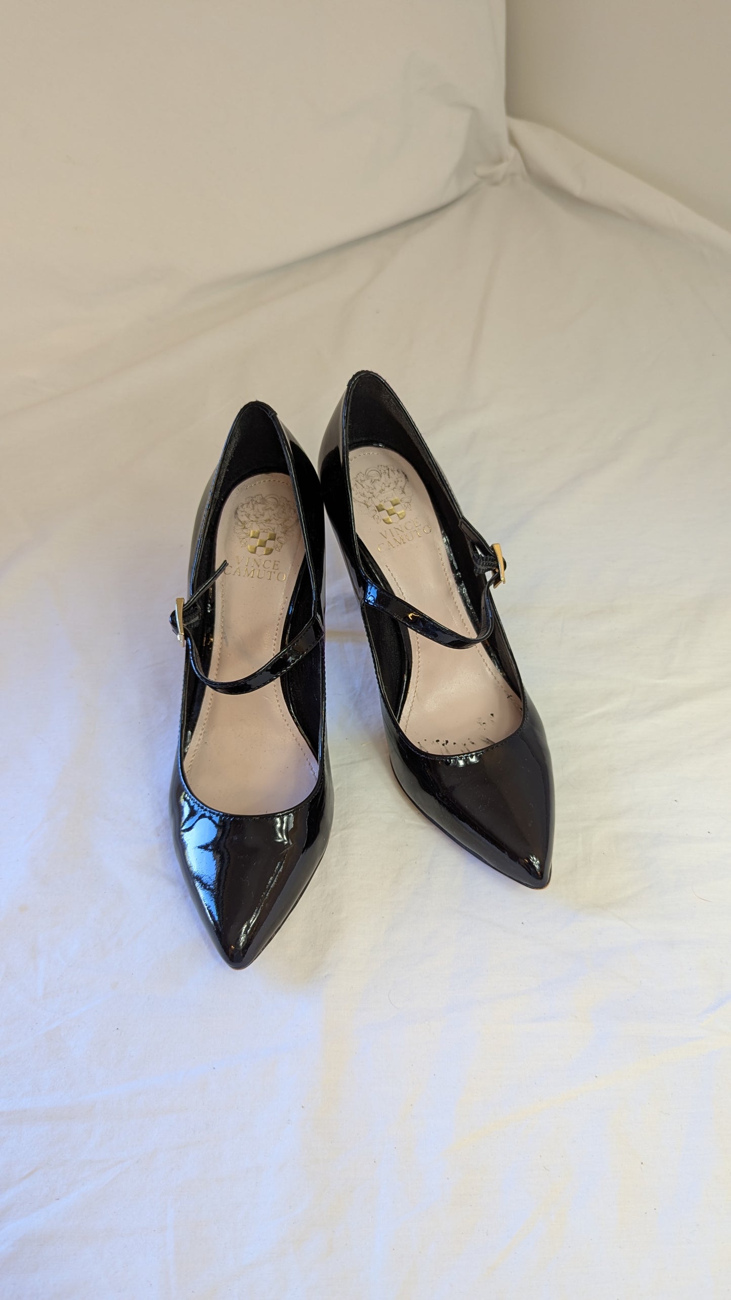 Vince Camuto Black Patent Mary Jane Pumps