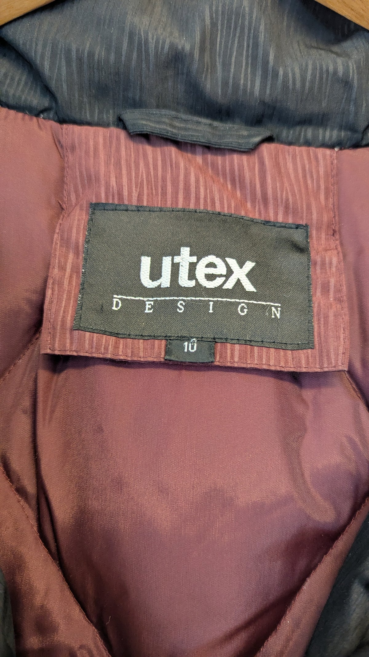 Utex Design Long Hooded Puffer Coat Size 10