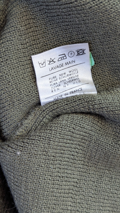 Arco Olive Green Sweater with Leather Patches
