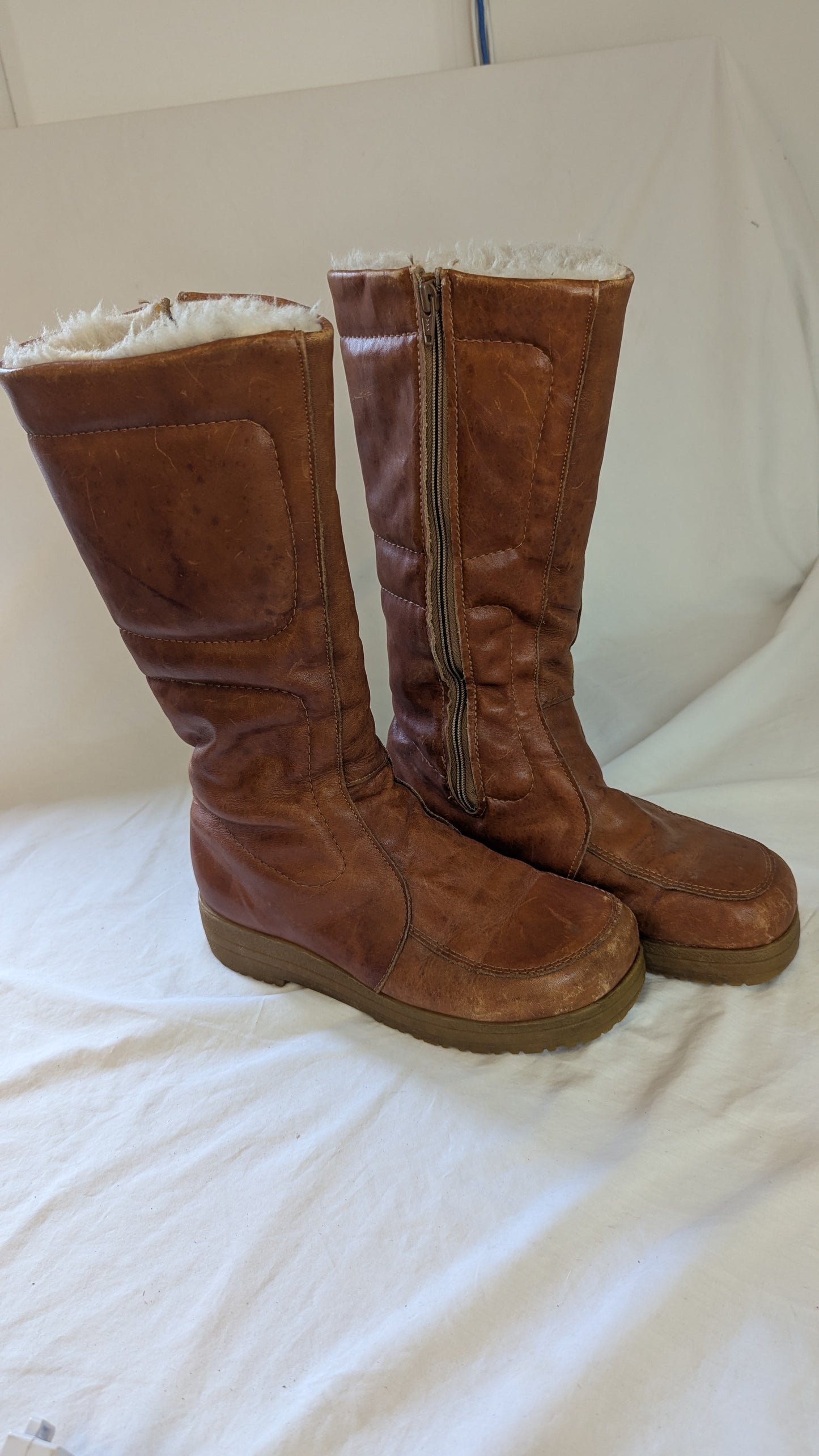 Blondo Leather Winter Boots with Faux Fur Lining