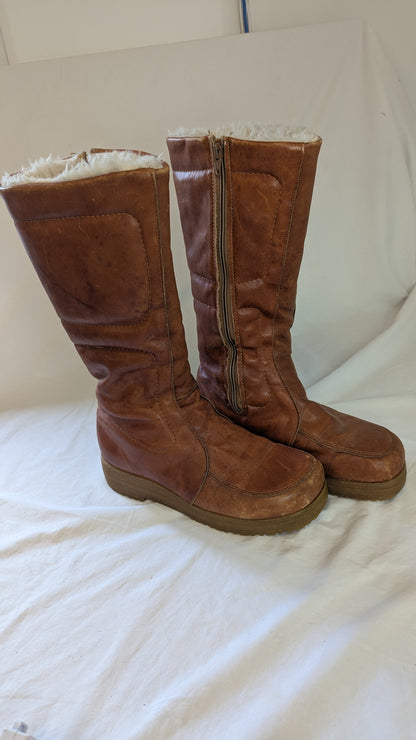 Blondo Leather Winter Boots with Faux Fur Lining