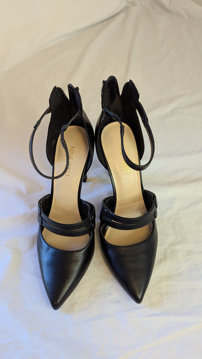 Nine West Tahiro Black Pointed Toe Heels